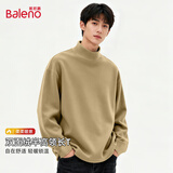班尼路（Baleno）半高领德绒打底衫男士秋冬内搭2026新款加绒中领保暖男款长袖T恤