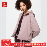 优衣库【狂欢价】女装双面穿防风摇粒绒拉链连帽外套户外479697 479697/11粉红色 L