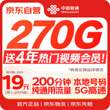 中国联通流量卡19元【4年会员】全国通用手机卡电话卡长期低月租纯上网5G非无限永久
