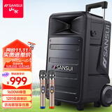 山水（SANSUI） 广场舞音响户外k歌拉杆音箱蓝牙室内外演出露营唱跳歌一体机大功率无线话筒重低音炮 TB12旗舰版【12吋双话筒】