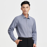 才子男士加绒衬衫3A抗菌秋冬纯色品牌LOGO保暖长袖商务休闲衬衣男