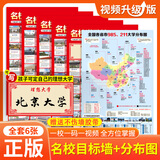 狮洛德 名校激励榜墙贴985/211高考目标大学挂画高中教室布置班级墙分布挂图6张 