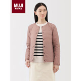 无印良品（MUJI）女式 轻量羽绒便携式 无领 夹克 羽绒服女款  烟熏粉色 M