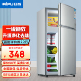 日普（RIPU）小冰箱迷你小型双门家用一级能效宿舍出租房办公室节能省电冷藏冷冻电冰箱 【升级净化去味】76升银色【3天不到1度电】