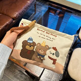 范爷家卡通小熊化妆包便携外出洗漱包内胆包大容量化妆品收纳袋手拿包