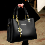 路易生活 LOUIS'S LIFE高级真皮女包牛皮手提包斜挎包大容量送老婆妈妈礼物中年女士包包 黑色