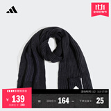 adidas简约舒适保暖针织运动围巾男女阿迪达斯官方 黑色 OSFM
