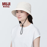 无印良品 MUJI  透气 可折叠收纳 渔夫帽 帽子 遮阳帽 带挂绳 DBA41A4S 象牙色 56-59cm