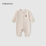 babylove婴儿连体衣春秋款纯棉宝宝哈衣家居服爬服长袖彩棉新生儿衣服