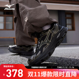 美津浓（MIZUNO）男女跑步运动休闲鞋缓震透气网面拼接RACER S 1.0 21/暗黑金属 40