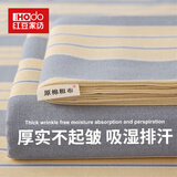 红豆家纺原棉老粗布床单单件加厚冬季单人宿舍被单床盖双人家用软席床罩套 温馨【原棉老粗布 亲肤舒适】 单床单150*230cm【适用于1.2米床】