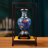 京城故事北京景泰蓝花瓶铜胎珐琅彩工艺品送老外中国特色礼物企业开业礼品 款式六 紫檀木框