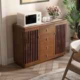 慕澜餐边柜酒柜现代中式客厅碗柜厨房柜实木色新中式一体靠墙客厅茶水 BMC【两门四抽】餐边柜长120宽40高90.5cm