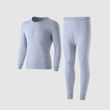 海之宁秋衣秋裤套装圆领纯棉加厚款保暖内衣男士棉毛衫宽松衬衣衬裤