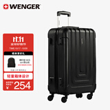 威戈（WENGER）瑞士军刀行李箱20英寸拉杆箱登机箱万向轮商务旅行箱密码箱黑色