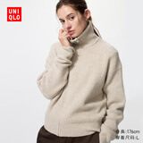 优衣库女装舒芙蕾拉链针织开衫/毛衣毛衫外套25新款480490 31 米色 XS /150/76A