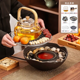 豪峰围炉煮茶壶泡茶壶2025新款整套茶具套装蒸煮一体养生壶中秋节礼物 07智能电陶炉+加厚防爆玻璃壶