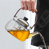 西多米煮茶壶泡茶玻璃烧水壶蒸煮一体提梁茶壶家用围炉茶具办公室泡茶