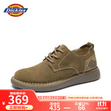 Dickies男士工装鞋男低帮百搭潮流透气英伦风男士休闲鞋男 驼色 40 