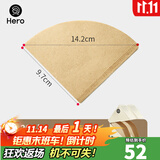 Hero 咖啡滤纸手冲咖啡机滤网滴漏挂耳咖啡粉过滤杯兼v60滤纸 v01原色滤纸1-2杯份 200张