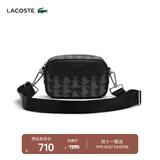 LACOSTE法国鳄鱼男士时尚复古可调节肩带斜挎包|NH3650LX H45/黑色+铁灰色
