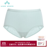 Aimer sports内裤女士内衣中腰平角内裤跑步健身紧身快干短裤AS123D41 淡绿色 S