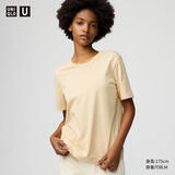 优衣库女装SUPIMA COTTON圆领T恤短袖打底内搭474408 40 奶油色 XL /165/92A