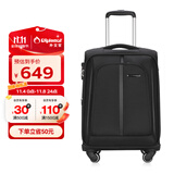 Diplomat外交官DEF-1551A行李箱商务万向轮可登机拉杆箱旅行箱 黑色18英寸