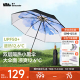 蕉下（beneunder）太阳伞防紫外线夏季遮阳伞晴雨两用伞双层三折防晒伞防晒小黑伞 【经典大花】蓝铃