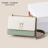 皮尔卡丹包包女牛皮单肩斜挎包女士小方包女礼盒跨年新年礼物送老婆送女友
