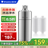 惠尔顿（WHEELTON）花洒过滤器沐浴净水器洗澡家用高效除余氯淋浴过滤器婴儿护肤 一机三芯