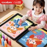 COODORA沙画3-6岁儿童手工玩具女孩无毒彩沙画画伴手礼物Diy涂色绘画圣诞