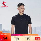 乔丹QIAODAN短袖t恤男运动polo衫夏季透气速干休闲针织上衣男士T恤
