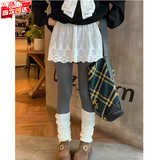 oein屁帘蕾丝半身裙裙帘韩系女装秋冬白纱下摆内搭叠穿遮胯A字短裙子 白色裙长28 M