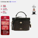 蔻驰（COACH）【品牌直供】女包 KAY盒子包手提斜挎包 黑色CBQ35生日礼物