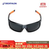 迪卡侬户外山地运动男女墨镜潮QUOP黑橙太阳眼镜-镜腿镂空-4583537