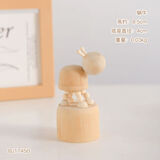 语森忆木偶人桌面小摆件可爱木头动物小丑房卧室装饰品礼物 桌面摆件木偶蜗牛