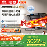 米家小米抽吸油烟机净烟机P1国家补贴以旧换新大吸力一级能效上门安装【天然气烟灶套装】免拆洗MJ04CY