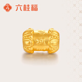 六桂福珠宝 黄金转运珠 5D硬足金手链手绳男女FY0021六字箴言1g