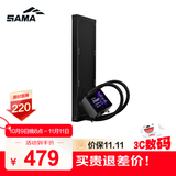 先马（SAMA）二代XW36S 无风扇黑色 一体式360水冷CPU散热器（3.4英寸LCD小方屏）
