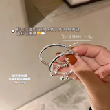 老凰祥银手镯999足银宝宝儿童实心婴儿银镯子送生日满月周岁礼物 如意祥云 约20克一对 手镯--证书--高端礼盒--擦银布