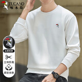 啄木鸟（TUCANO）卫衣男时尚潮流印花长袖T恤男装休闲百搭上衣套头衫 白色B XL