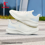 乔丹运动鞋女革面防水跑步鞋减震潮流休闲鞋子皮面软底慢跑鞋妈妈鞋