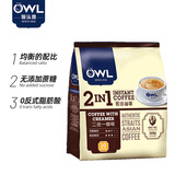 猫头鹰（OWL）马来西亚进口 二合一无添加蔗糖速溶咖啡粉 360g（30条x12g）