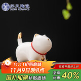 苏氏陶瓷（SUSHI CERAMICS）羊脂玉瓷茶具配件茶宠描金小猫咪J0876