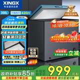 星星（XINGX）300升家用减霜净味薄门冰柜 冷藏冷冻转换冷柜 节能顶开冰箱 BD/BC-300KE国家补贴