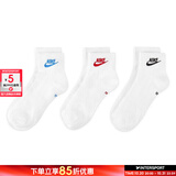 耐克（NIKE）男袜女袜 25新款训练透气短中长袜快干休闲跑步健身运动nike袜子 DX5074-911/三双装/中袜 M/24-26厘米/38-42码