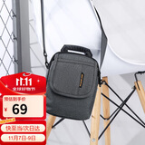 高尔夫GOLF单肩包男士休闲帆布迷你斜挎包防泼水潮流帆布包百搭小包随身挂包时尚手机包5I596335J灰色