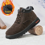 回力（Warrior）男鞋保暖工装鞋加绒加厚休闲棉靴高帮软底雪地靴 WBN-3188 深棕42