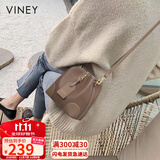 viney包包女包牛皮水桶包轻奢品牌斜挎单肩包生日礼物高级感送女友老婆